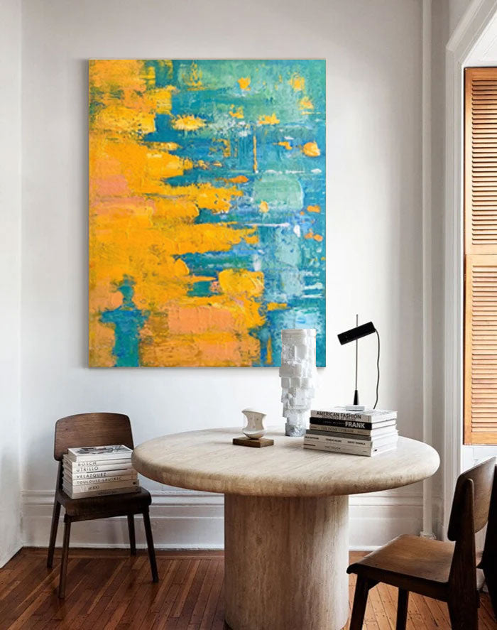 Wallart Vibrant Abstract Texture Canvas