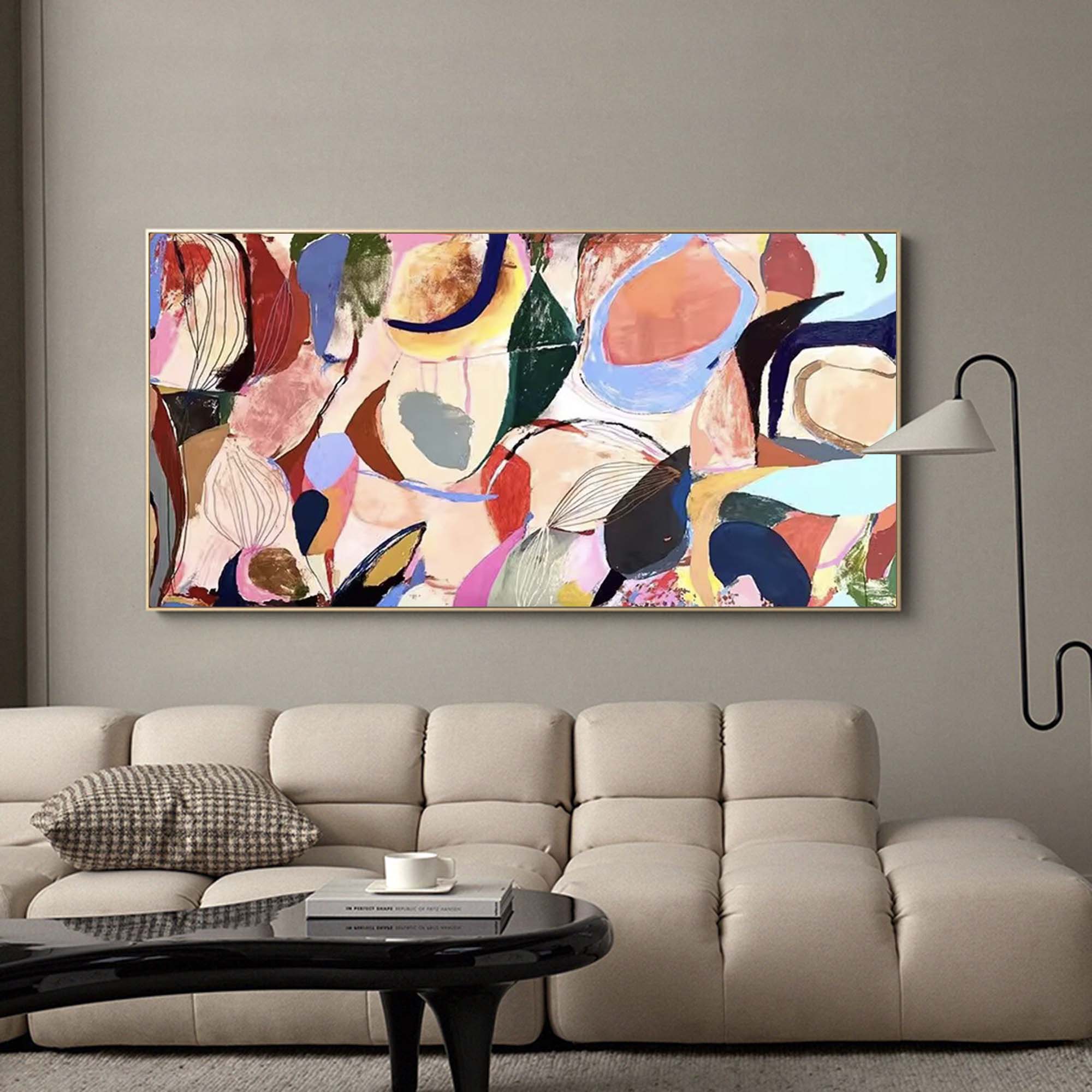 Wallart Vibrant Organic Abstract Art