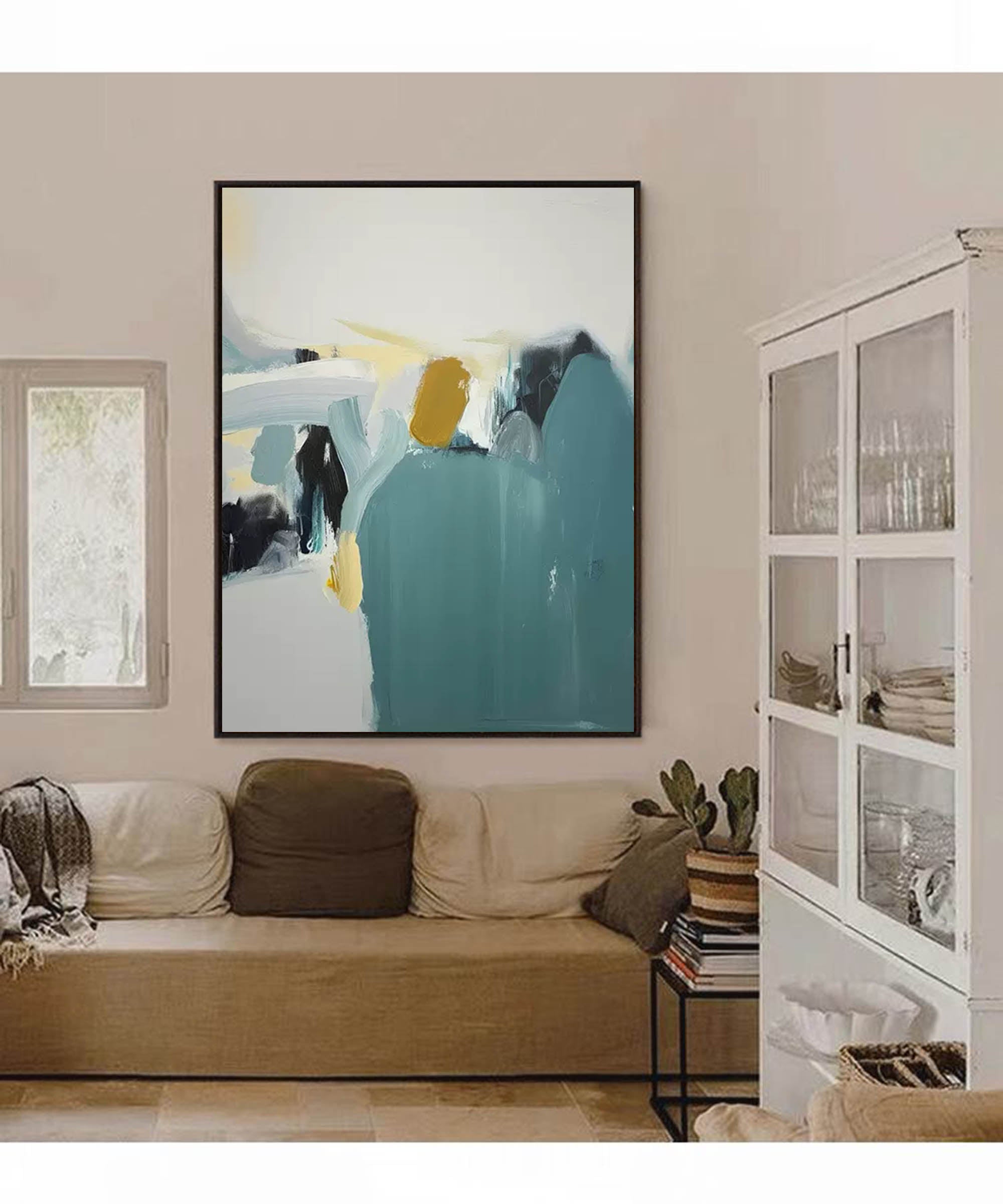 Wallart Abstract Minimalist Serenity �Contemporary Oil Painting on Canvas