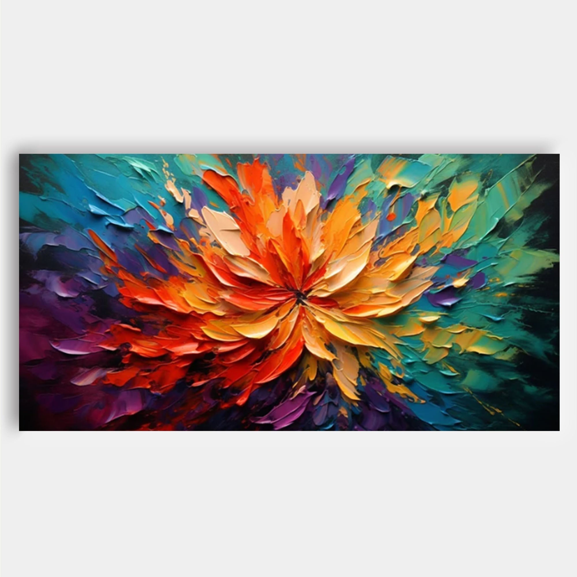 Wallart Fiery Bloom of Vibrant Colors