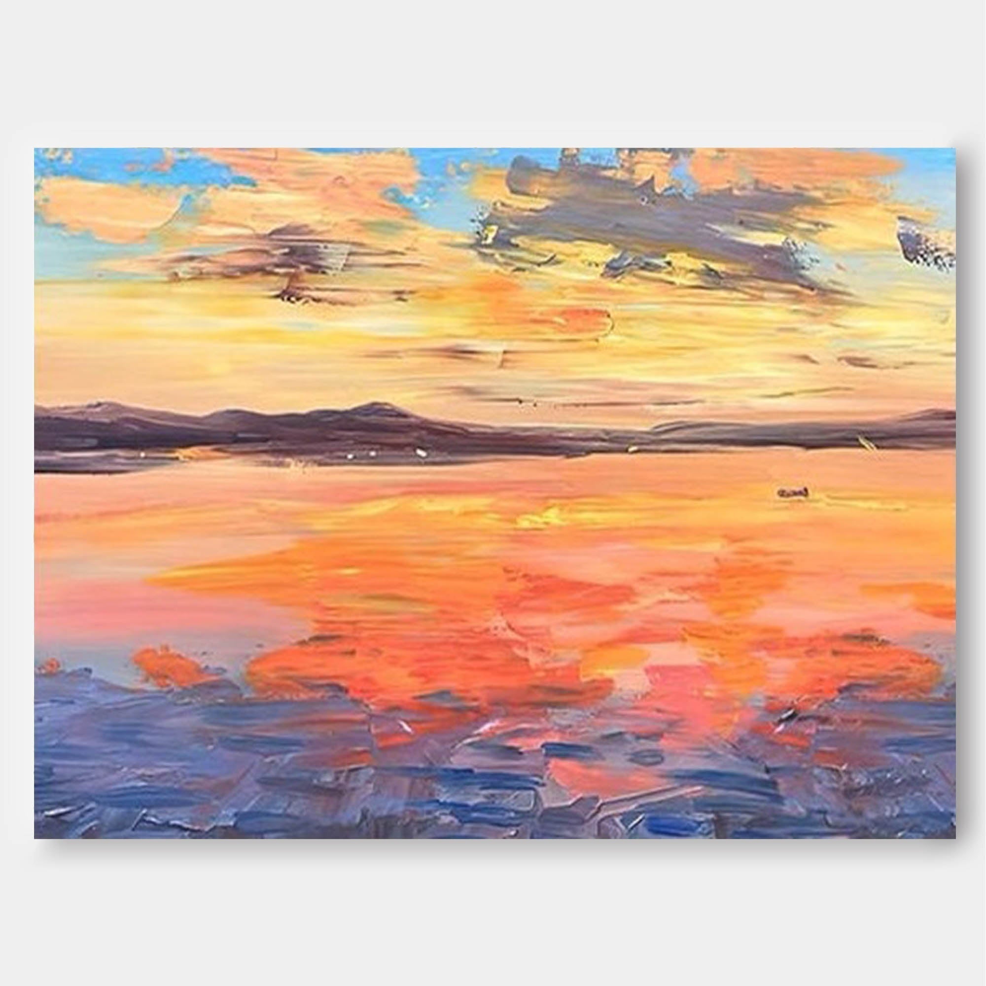 Wallart Sunset Glow Abstract Landscape Art