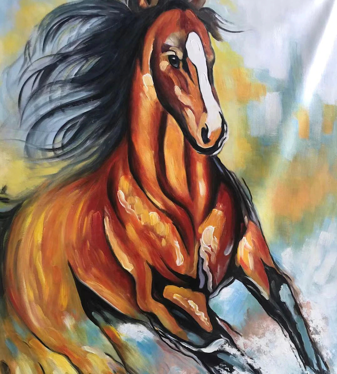 Kincsem-Galloping Horse Painting