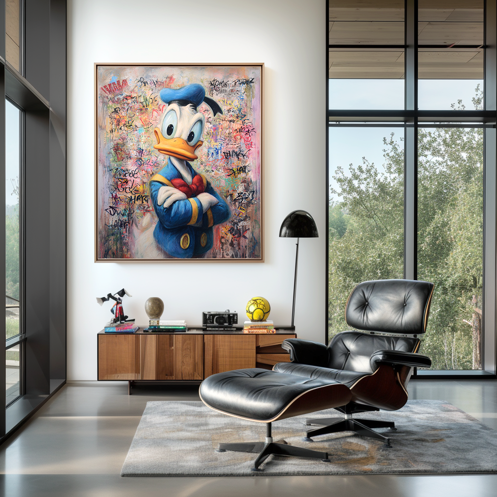 Boss Quack – Graffiti Duck Portrait Painting Urban Pop Art on Canvas