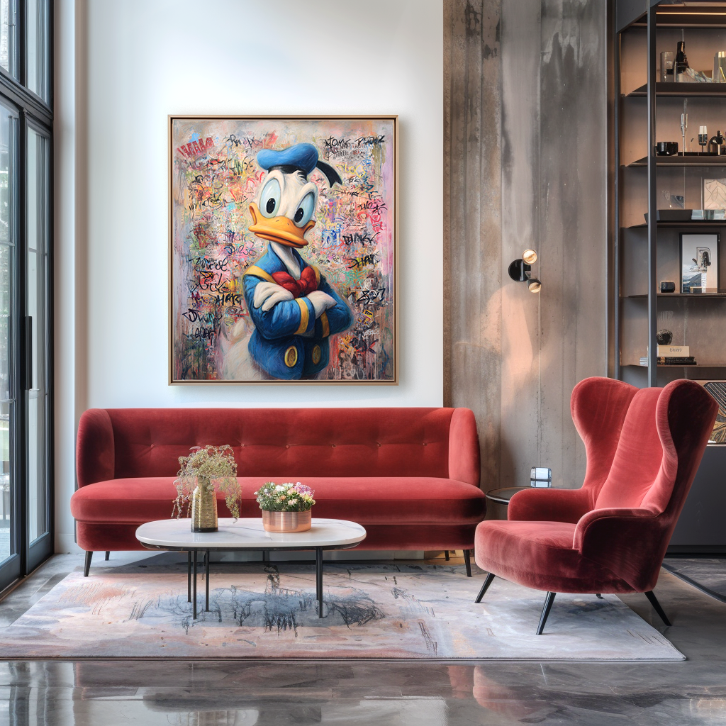 Boss Quack – Graffiti Duck Portrait Painting Urban Pop Art on Canvas
